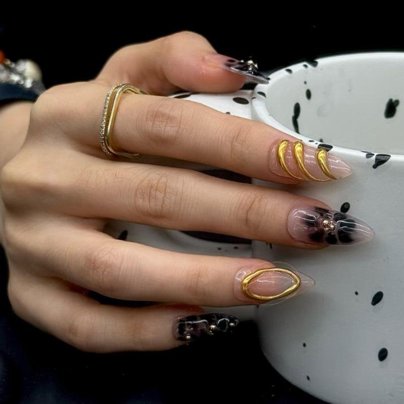 Heavy metal temperament European and American almond nails - JUICY Pressonnail -
