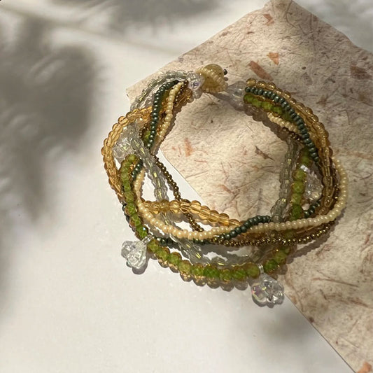 Rattan beaded bracelet