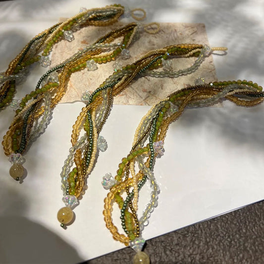 Rattan beaded bracelet