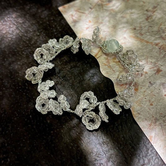 Silver Crochet Bracelet