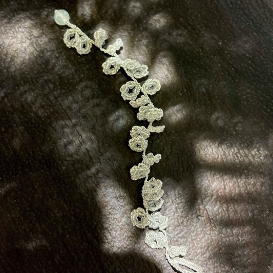 Silver Crochet Bracelet