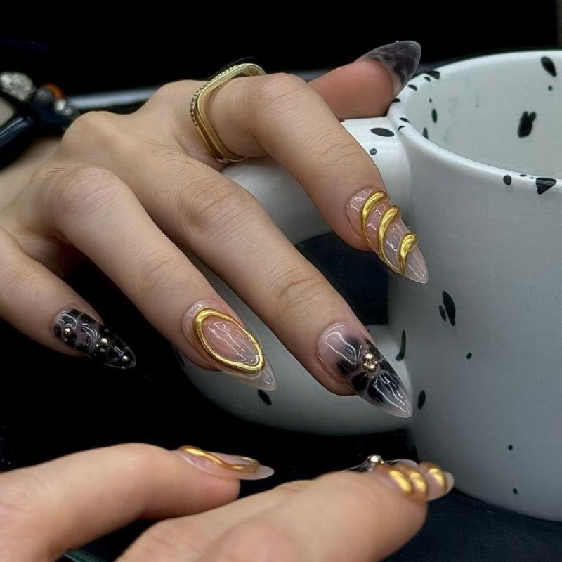 Heavy metal temperament European and American almond nails - JUICY Pressonnail - 
